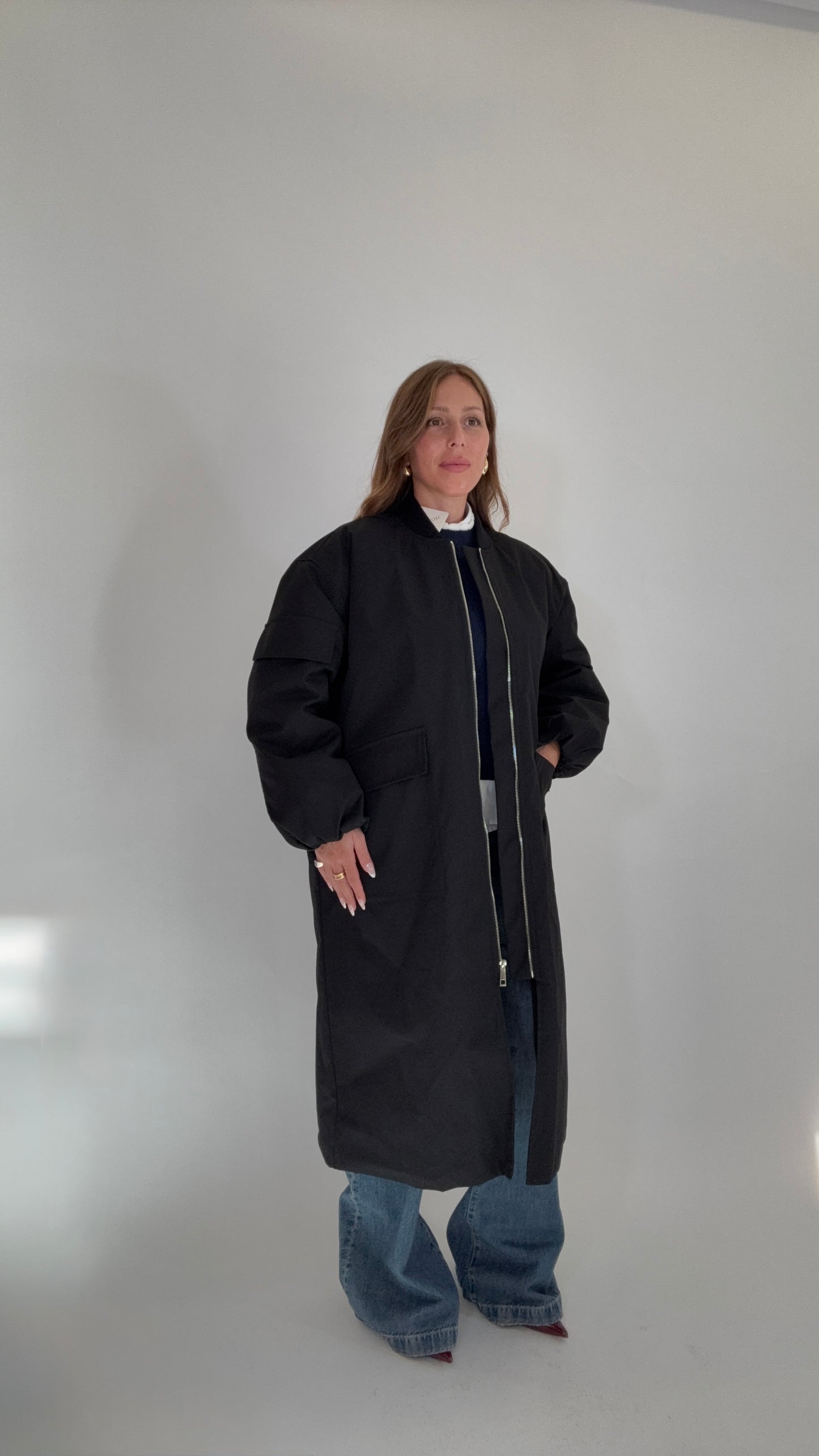 Bomber Oversize Collage Nero