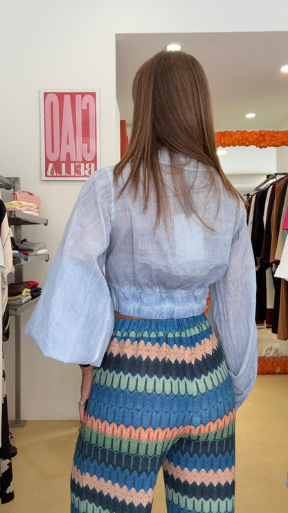 HAVEONE Blusa incrociata