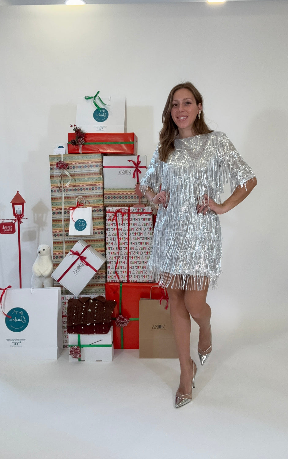 HAVEONE Abitino Frange e Paillettes