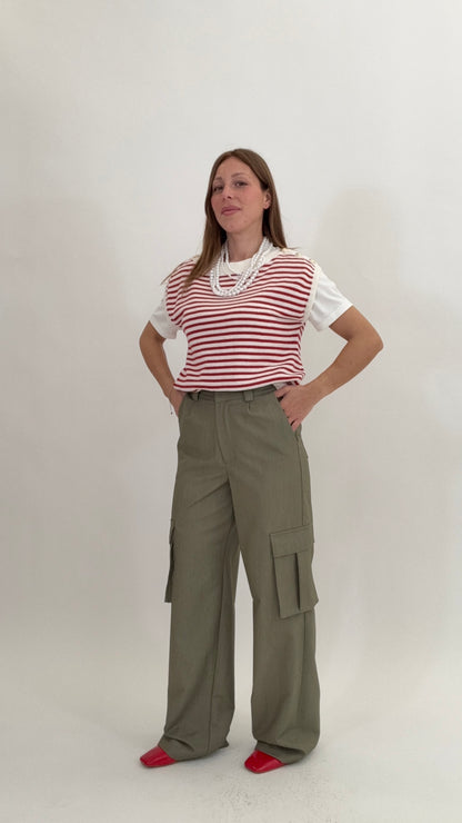 HAVEONE Pantalone Tasconi Militare