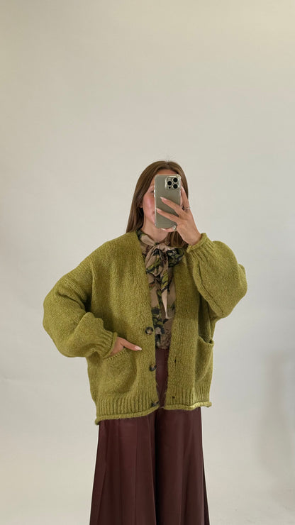 HAVEONE Maxi Cardigan Olio
