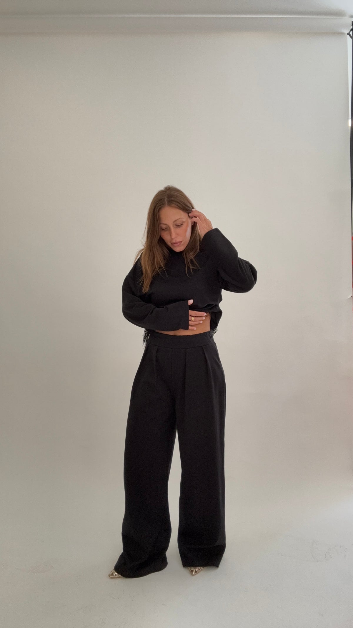 PLEASE Pantalone Tuta Bebe Nero