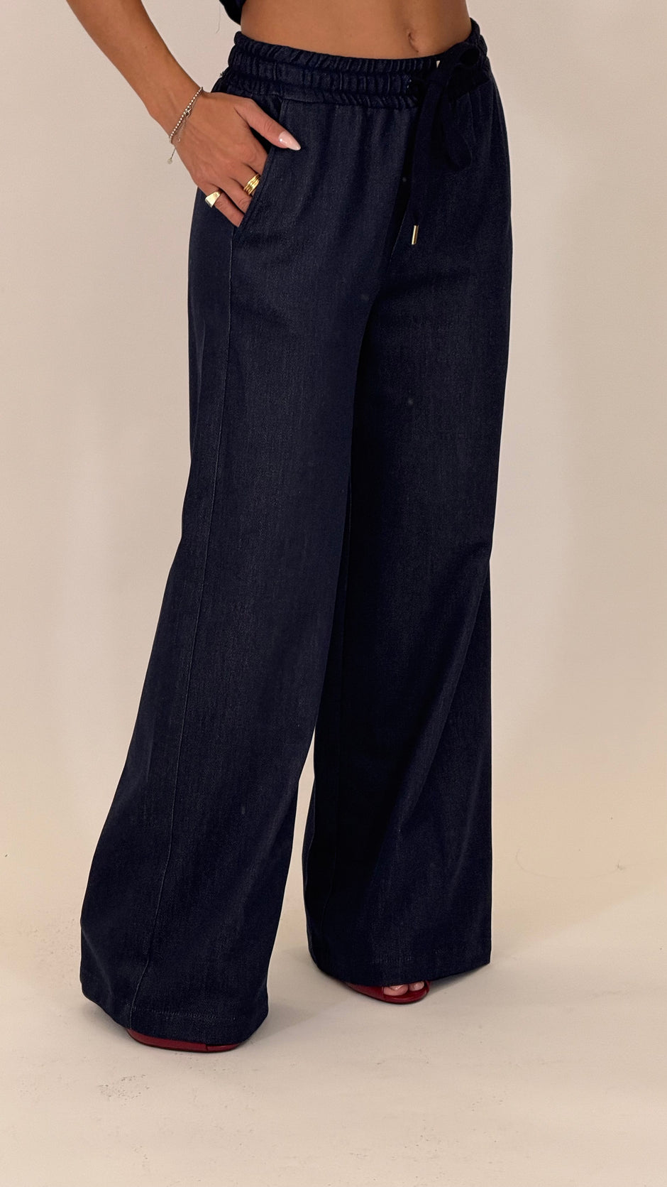 PLEASE Jeans gamba larga