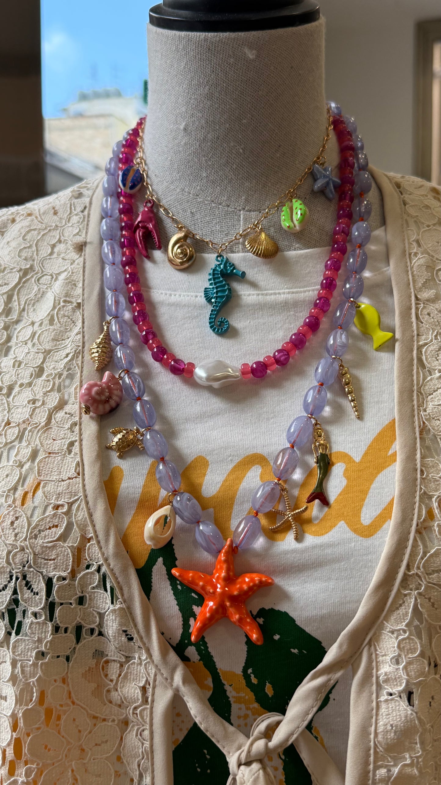 Collana Cavaluccio Marino - Perla - Stella Marina