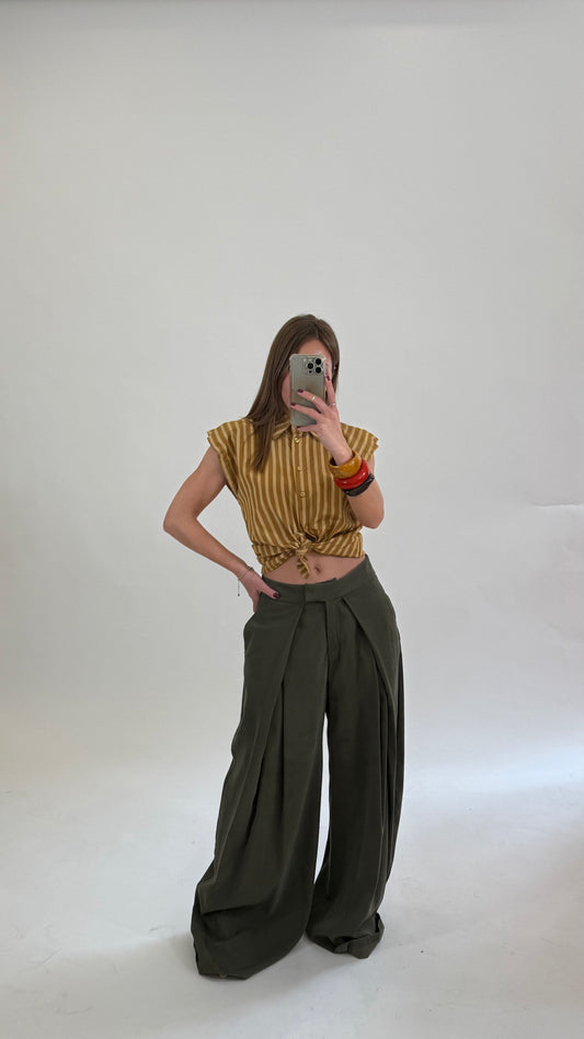 HAVOENE Pantalone Kyoto Salvia