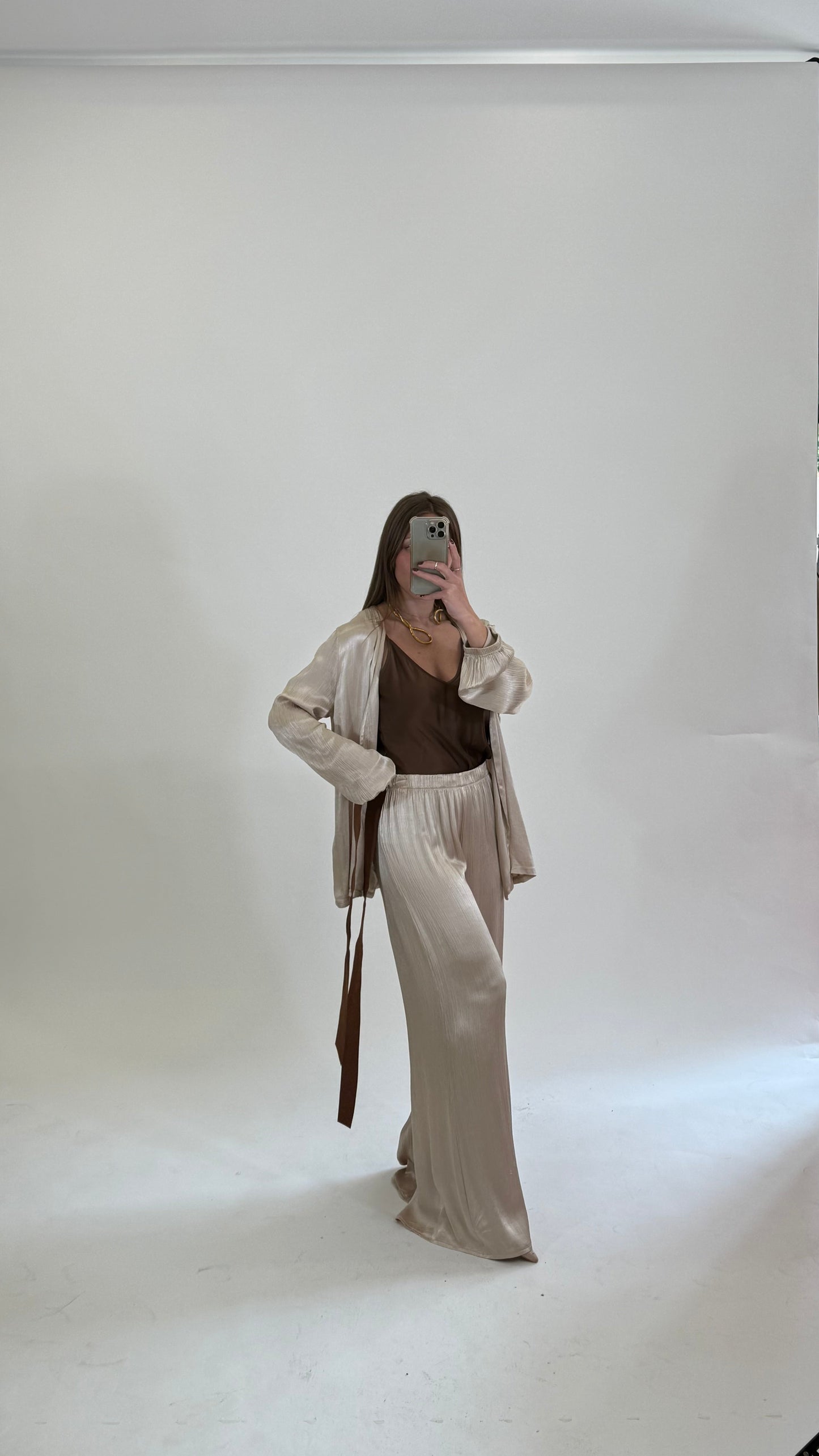 HAVEONE Pantalone Lungo Beige