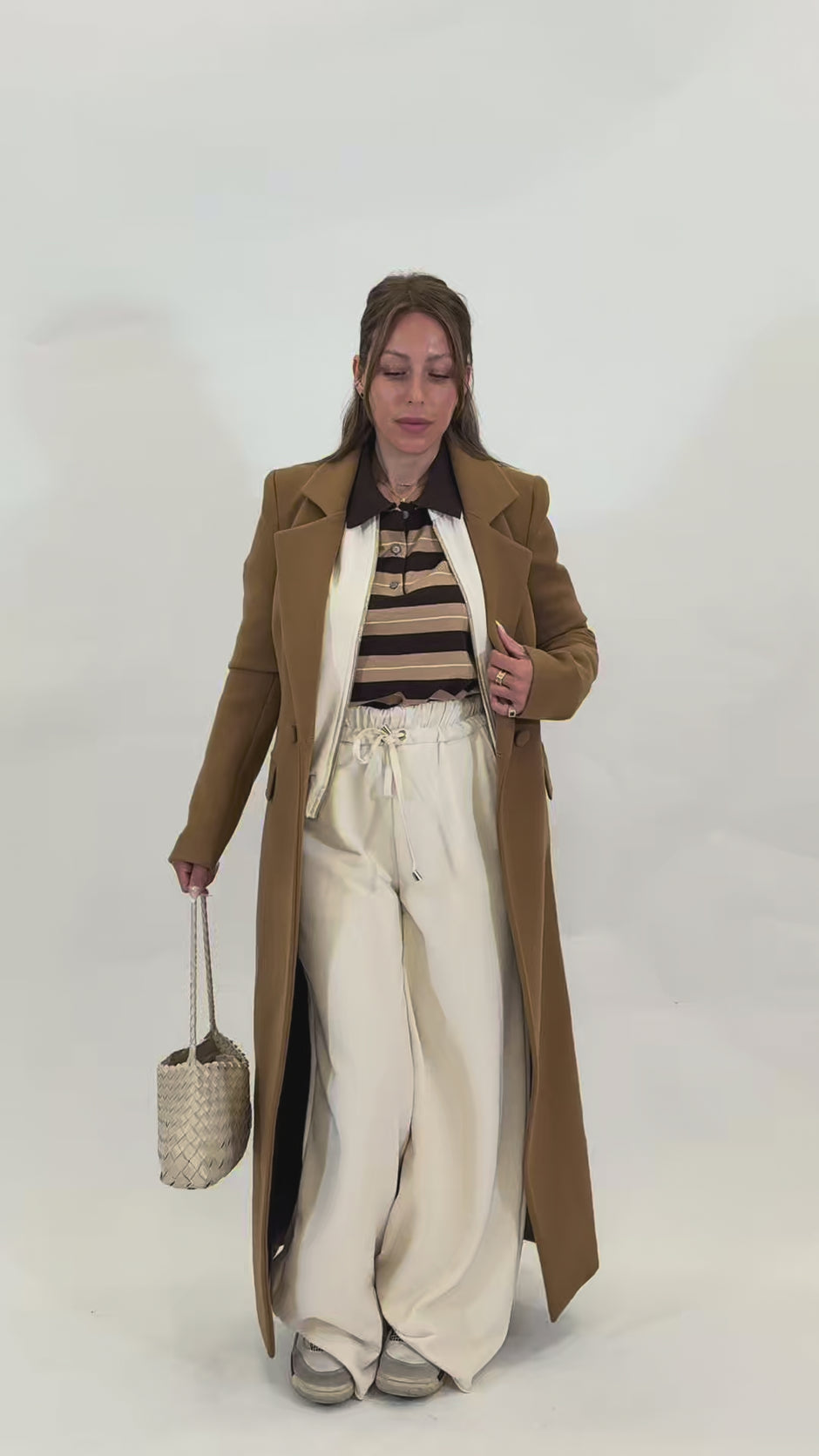 Kostumn1 Cappotto Lungo Avvitato Cammello