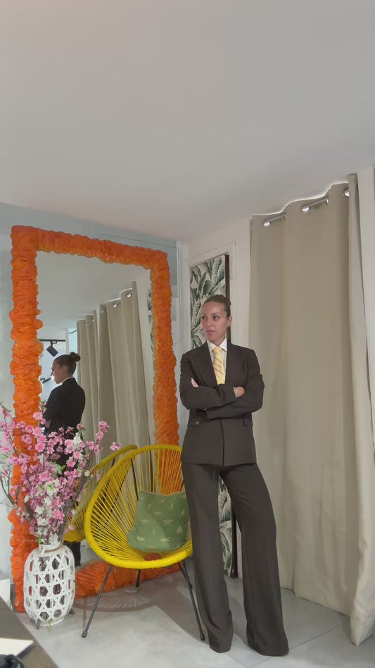 PLEASE Giacca Monopetto Marrone