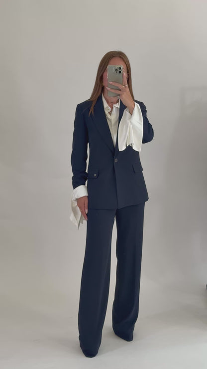 PLEASE Giacca Monopetto Blu Navy