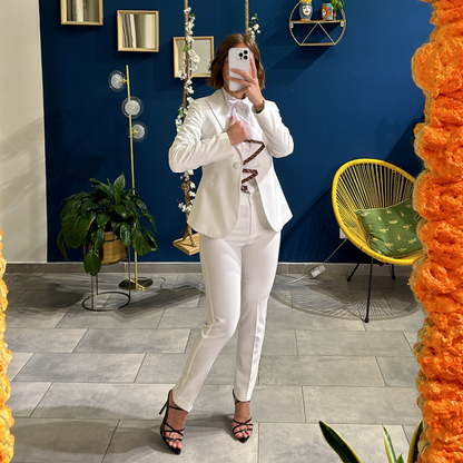 Tailleur Monopetto Bianco Made in Italy