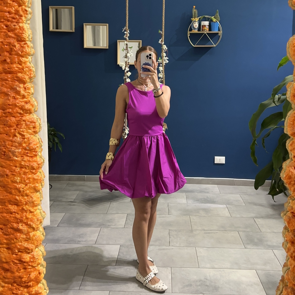Vestito Balloon Magenta