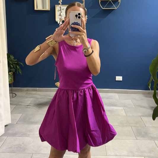 Vestito Balloon Magenta