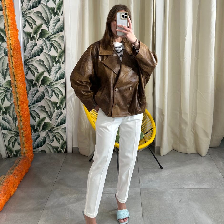 HAVEONE Pantalone Lisa Bianco