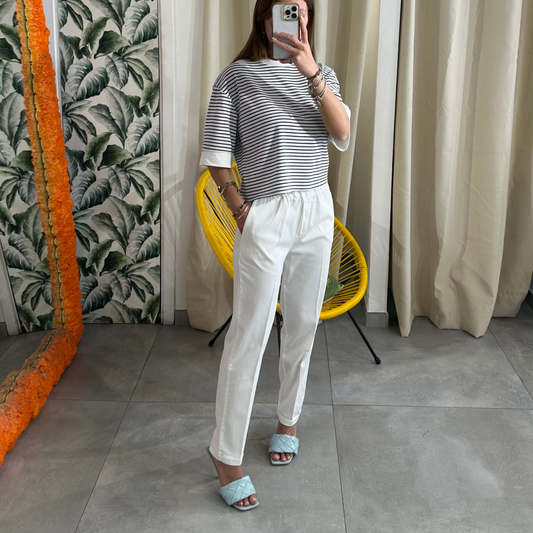 HAVEONE Pantalone Lisa Bianco