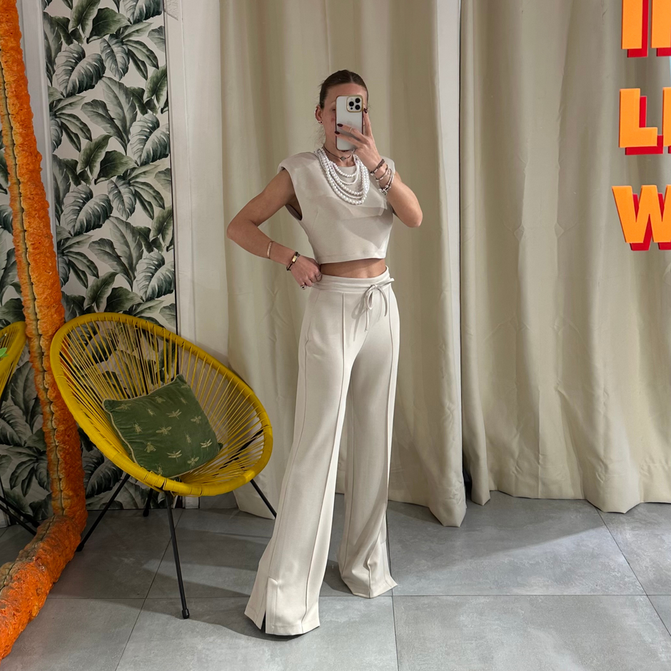 HAVEONE Pantalone Crema