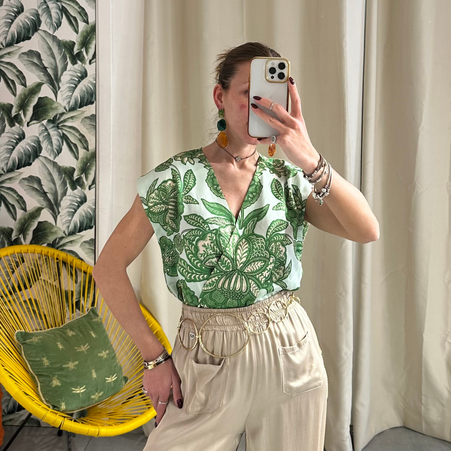 ANONYME Maglia Fantasia Verde