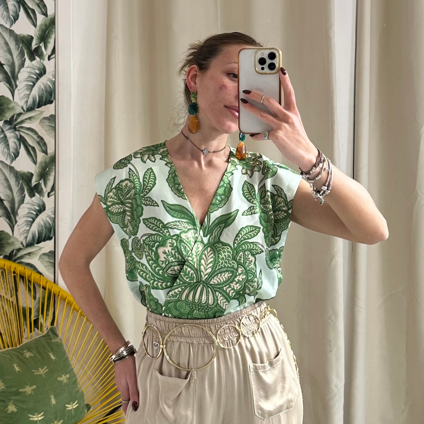 ANONYME Maglia Fantasia Verde
