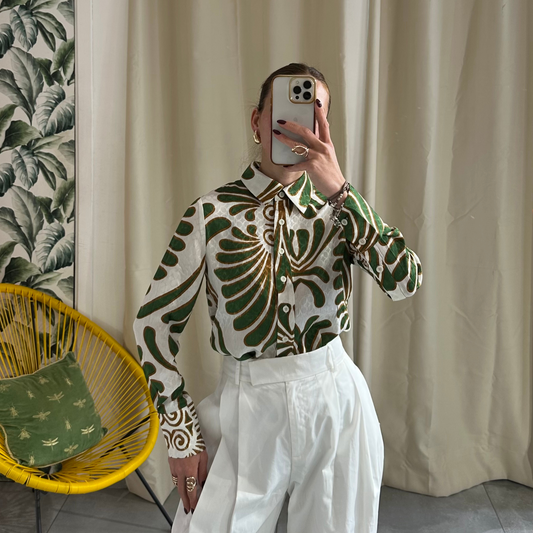 ANONYME Camicia Fantasia Verde