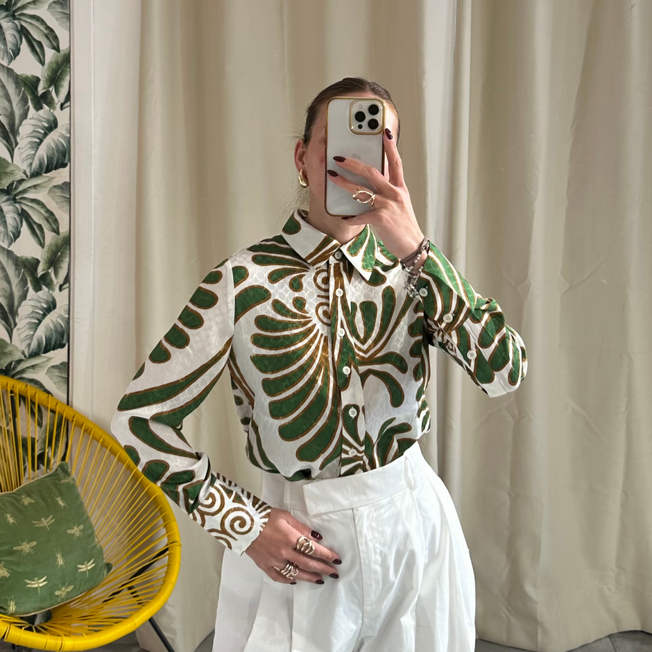 ANONYME Camicia Fantasia Verde