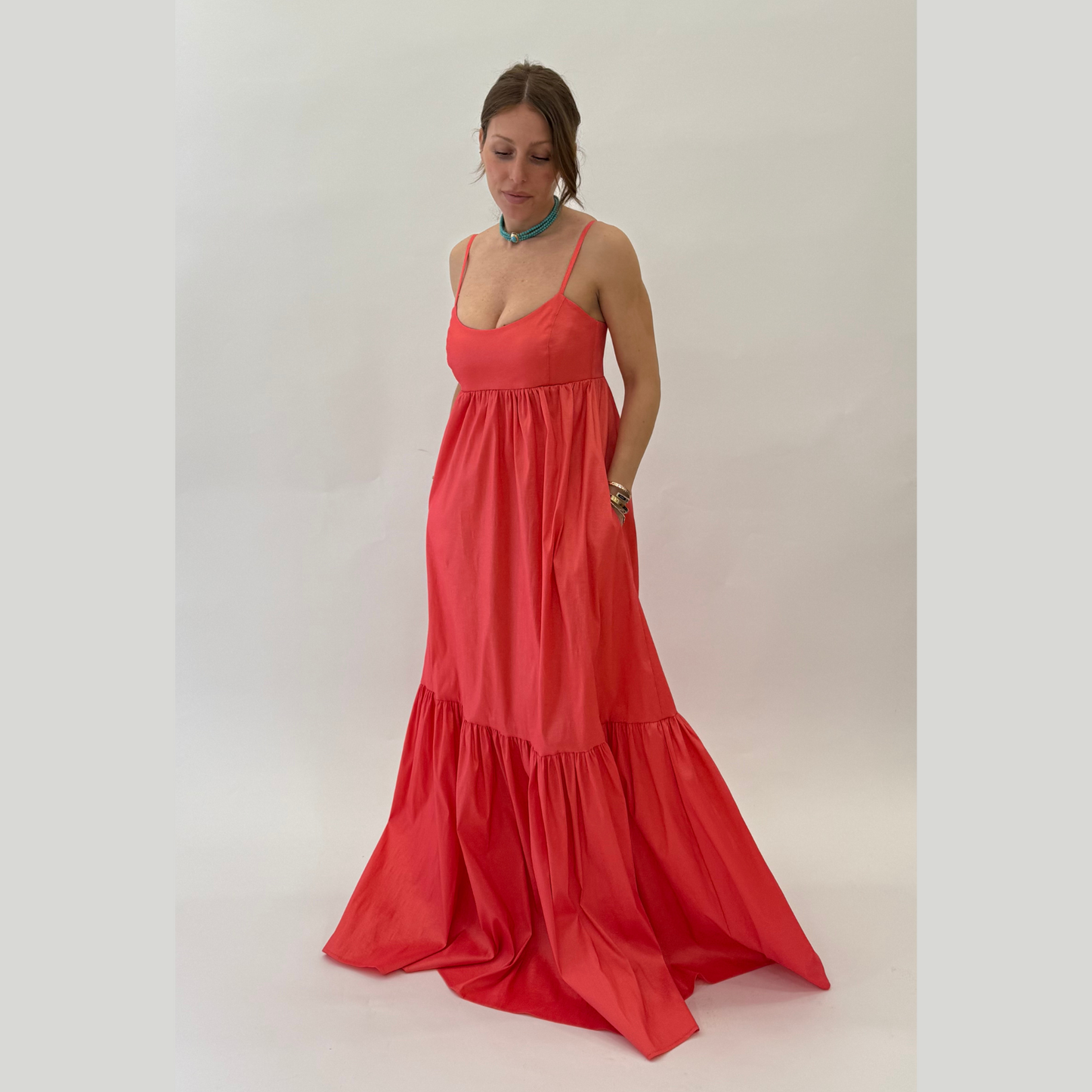 Kostumn Maxi Abito Corallo
