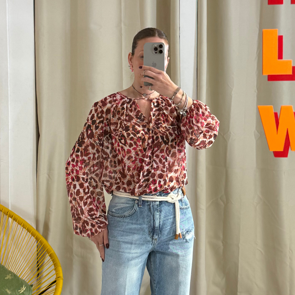 PLEASE Blusa Animalier