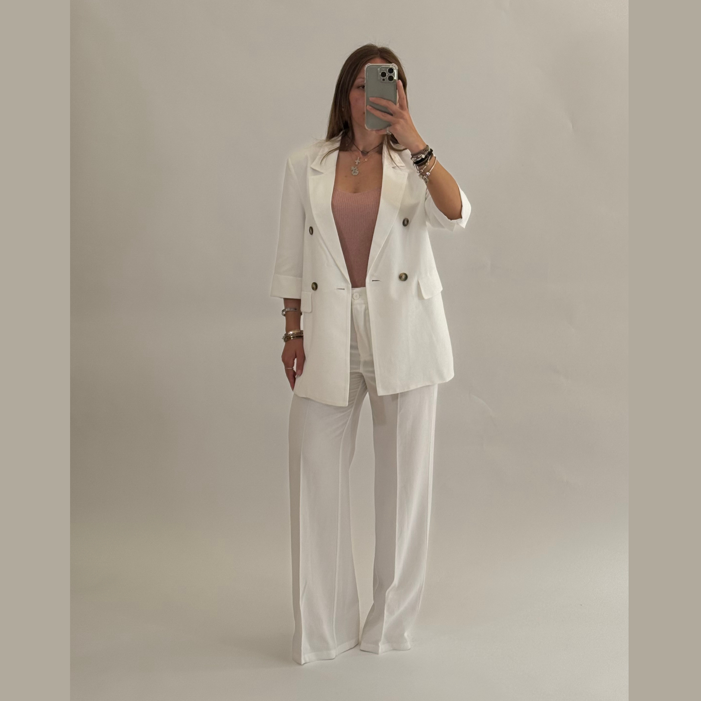 PLEASE Pantalone Riviera Bianco